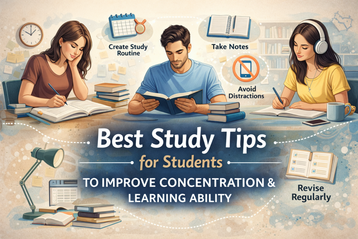 Best Study Tips for Students to Improve Concentration and Learning Ability
