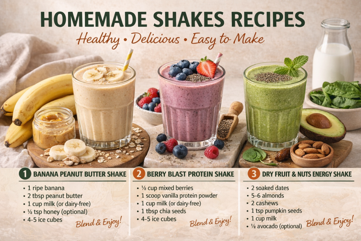 Delicious & Nutritious Homemade Shakes: From Classic Milkshakes to Power-Packed Protein Drinks
