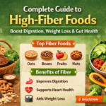 Complete guide to high fiber foods for digestion, weight loss and gut health with Indian diet plan