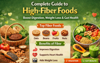 Complete guide to high fiber foods for digestion, weight loss and gut health with Indian diet plan