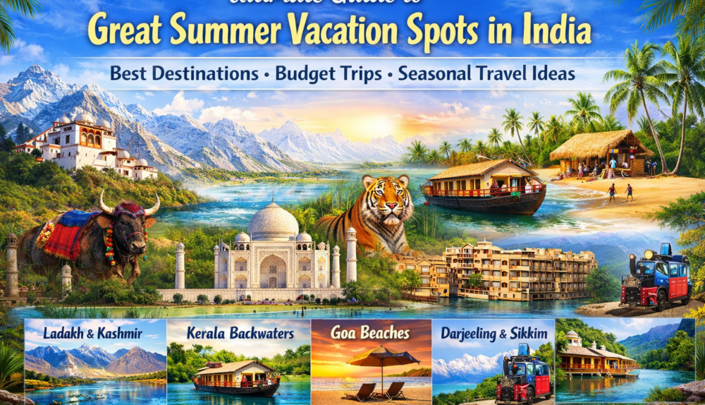Great summer vacation spots in India with best destinations, budget trips, and seasonal travel ideas