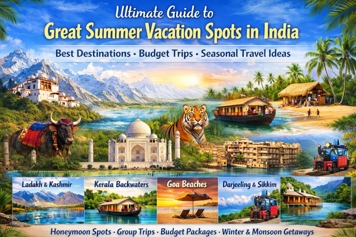 Ultimate Guide to Great Summer Vacation Spots in India (2026): Best Destinations, Budget Trips & Seasonal Travel Ideas